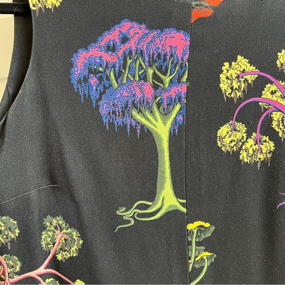 Stella McCartney Psychedelic Garden Neon Forest Shift Dress, size 40 IT/6 US - Picture 5 of 13